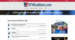 Desktop Screenshot of dfwauditions.com
