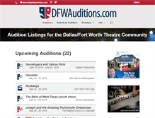 Tablet Screenshot of dfwauditions.com